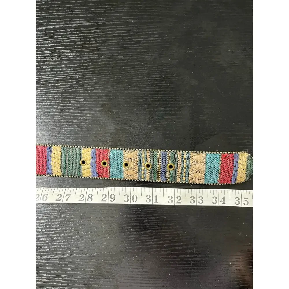 Vintage 90's Woven Tapestry Belt in Moody Colors by Absolutely Fresh